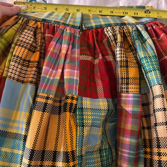 Vintage Oscar de La Renta 100% silk ball patchwork skirt Size 10 Deadstock 1992 - Picture 10 of 15